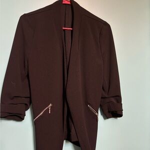 Maurices Black Blazer with Zipper Accents